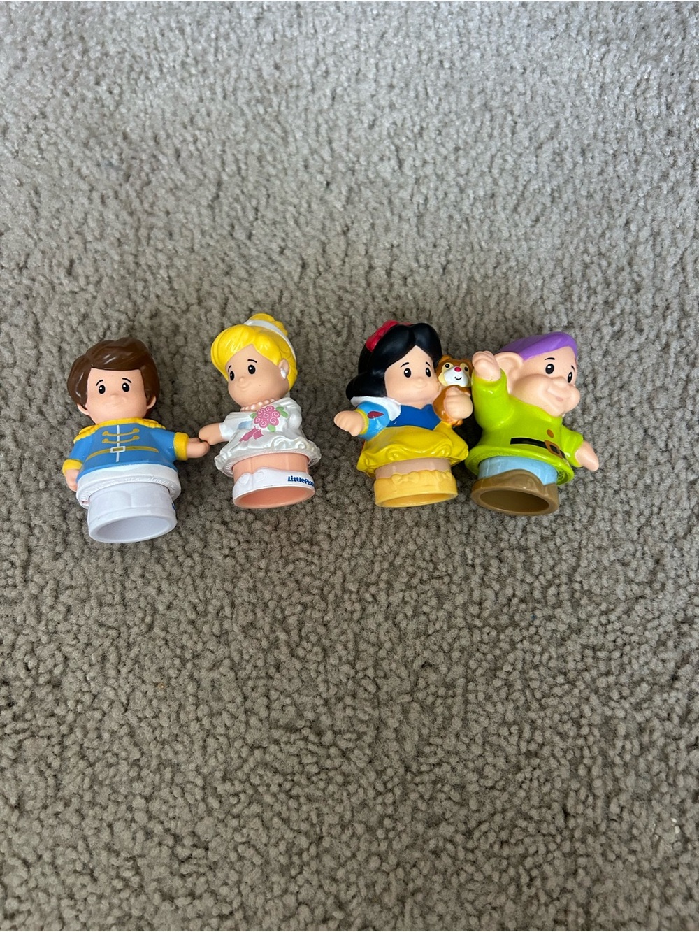 Little People Lot Kids Toy Figurine Set - Yellow, Green, Blue, Purple Characters